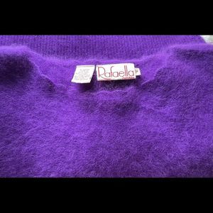 Purple angora + wool sweater